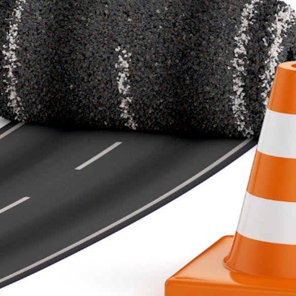 Asfaltonderhoud aan de Weemstraat in Loil