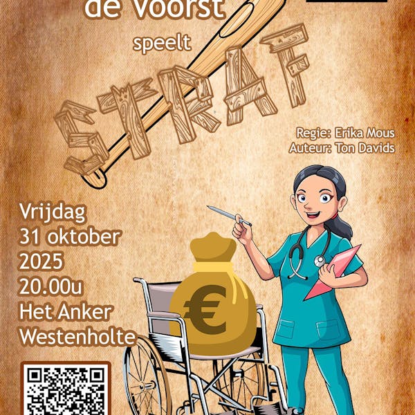 Voor "STRAF" naar Het Anker op 31 oktober!