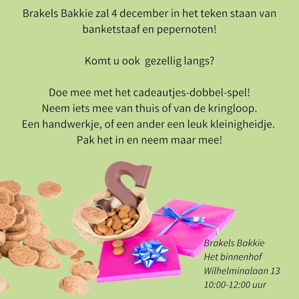 Vier Sinterklaas mee bij Brakels Bakkie!