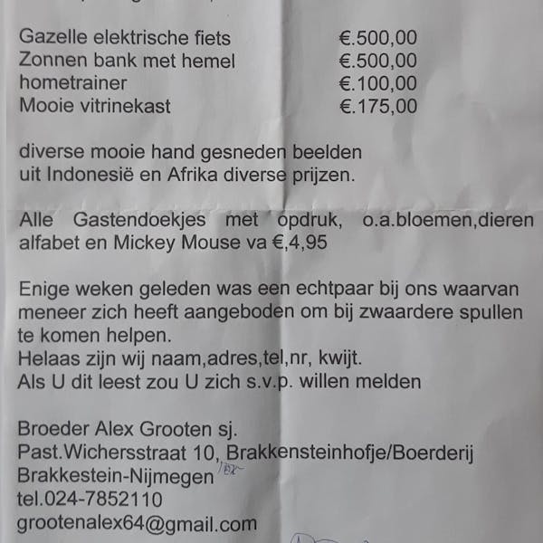 Broeder Alex ruimt op !