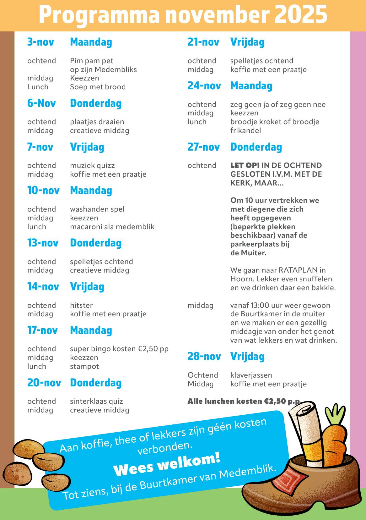 Activiteiten november