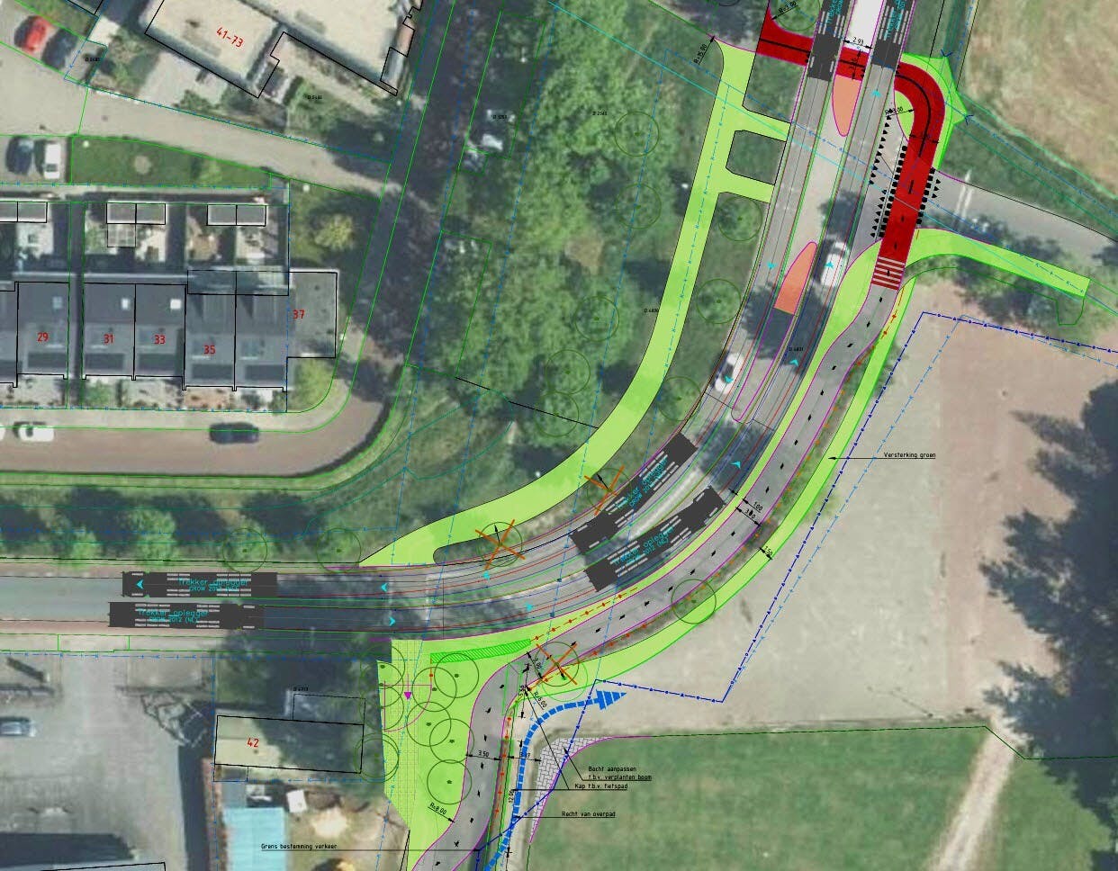Geef jouw mening over het ontwerp van de oversteek van fietsers bij de Laan van Fasna