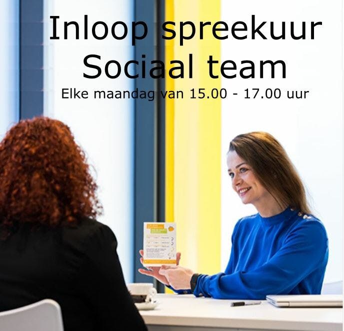 Stel je vragen tijdens het inloopspreekuur van het Sociaal Team