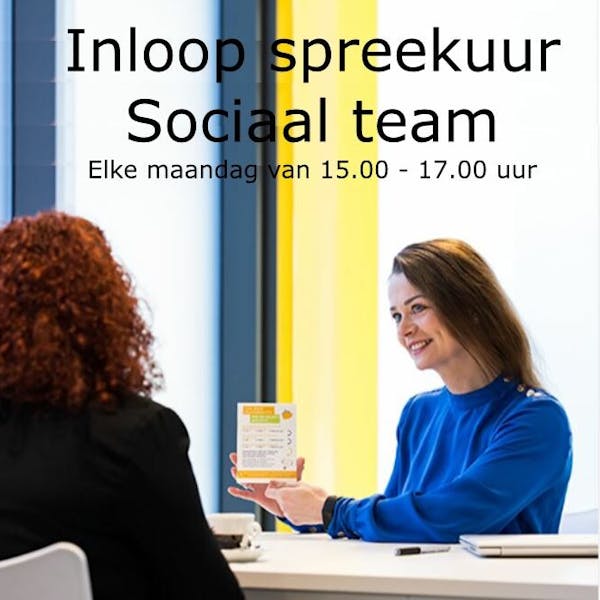 Stel je vragen tijdens het inloopspreekuur van het Sociaal Team
