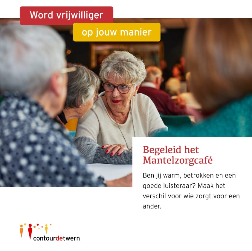 Vrijwilligersvacature: Begeleider Mantelzorgcafé
