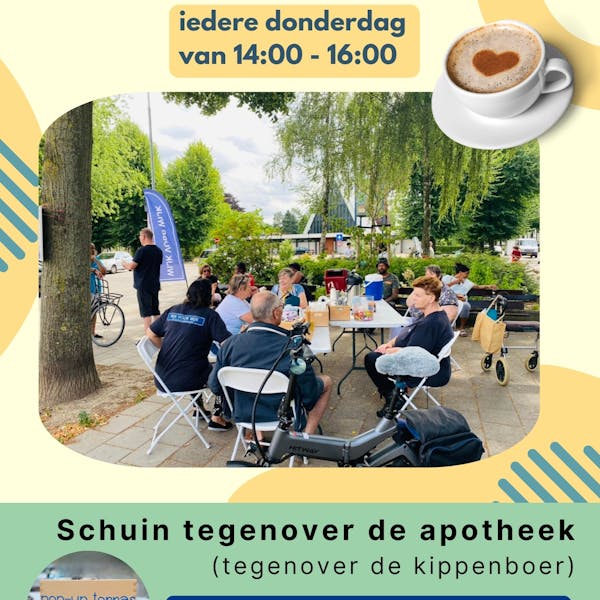 Iedere donderdag: Pop-up Terras met gratis koffie!