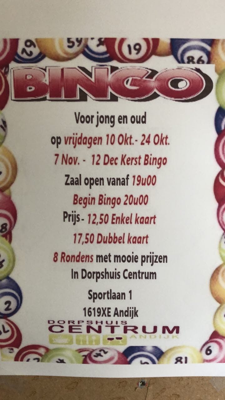 Bingo voor jong en oud