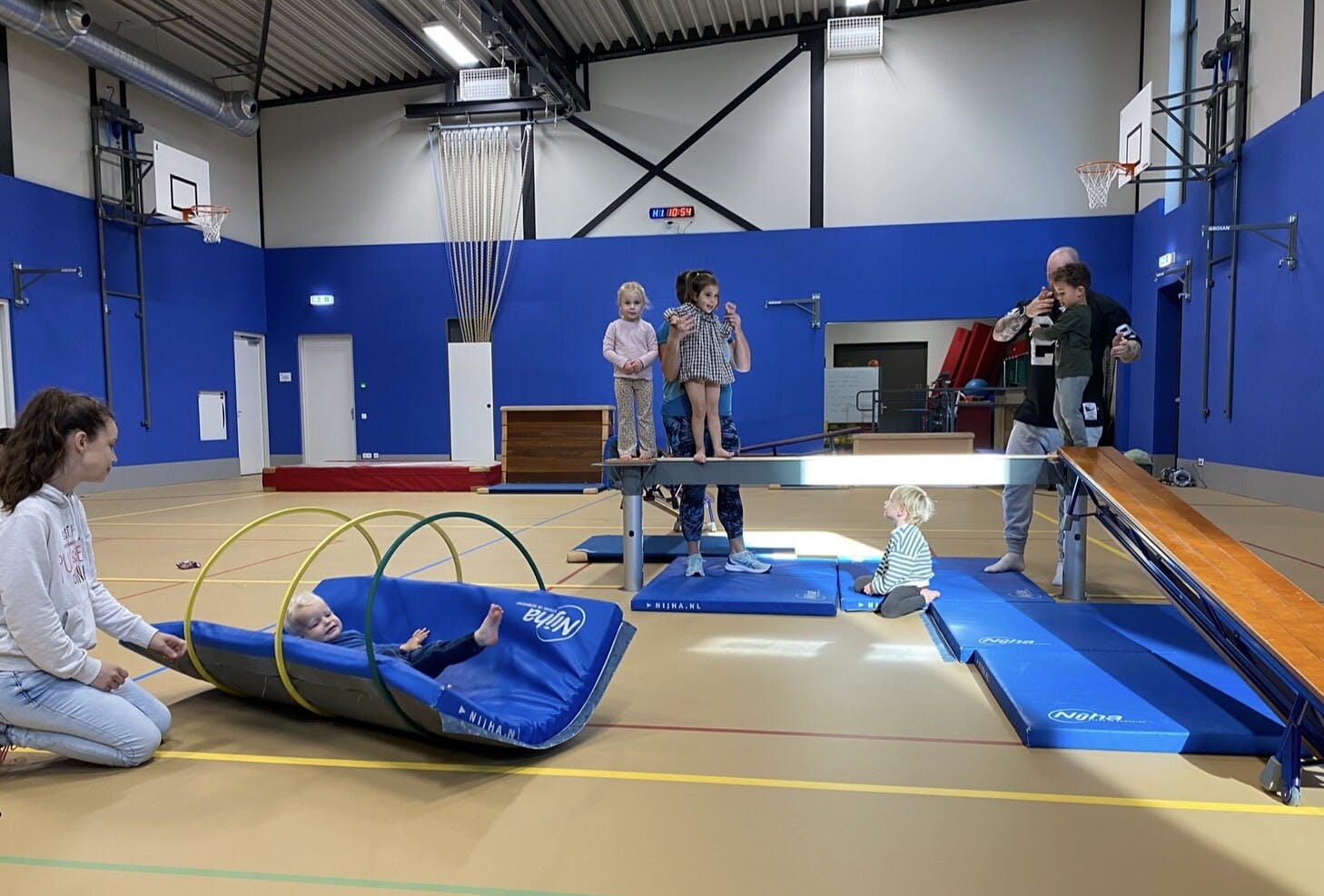 Peuters  hebben gymplezier in de Gaffelaar