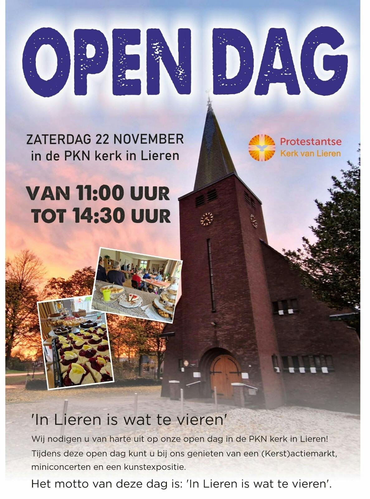 Zaterdag 22 november Open Dag PKN Lieren 