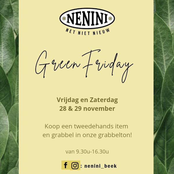Duurzaam winkelen: doe mee met Green Friday!