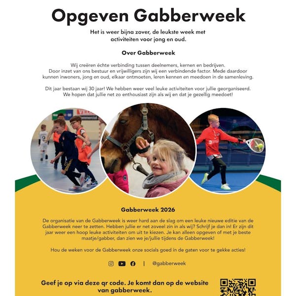 Gezocht vrijwilligers voor de Gabberweek All Inclusieve