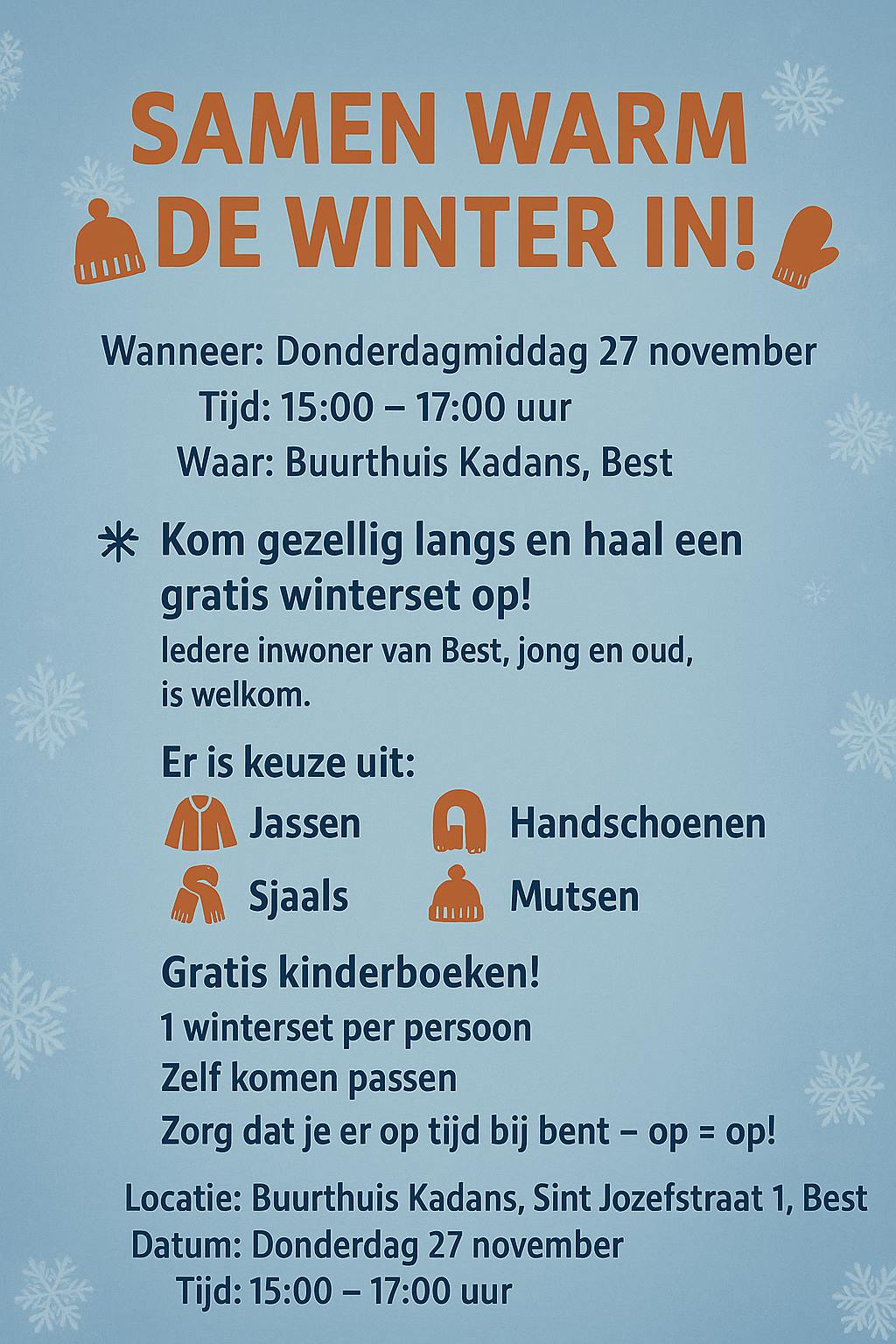Samen warm de winter in!