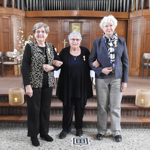 Hulde aan de Jubilarissen van het koor