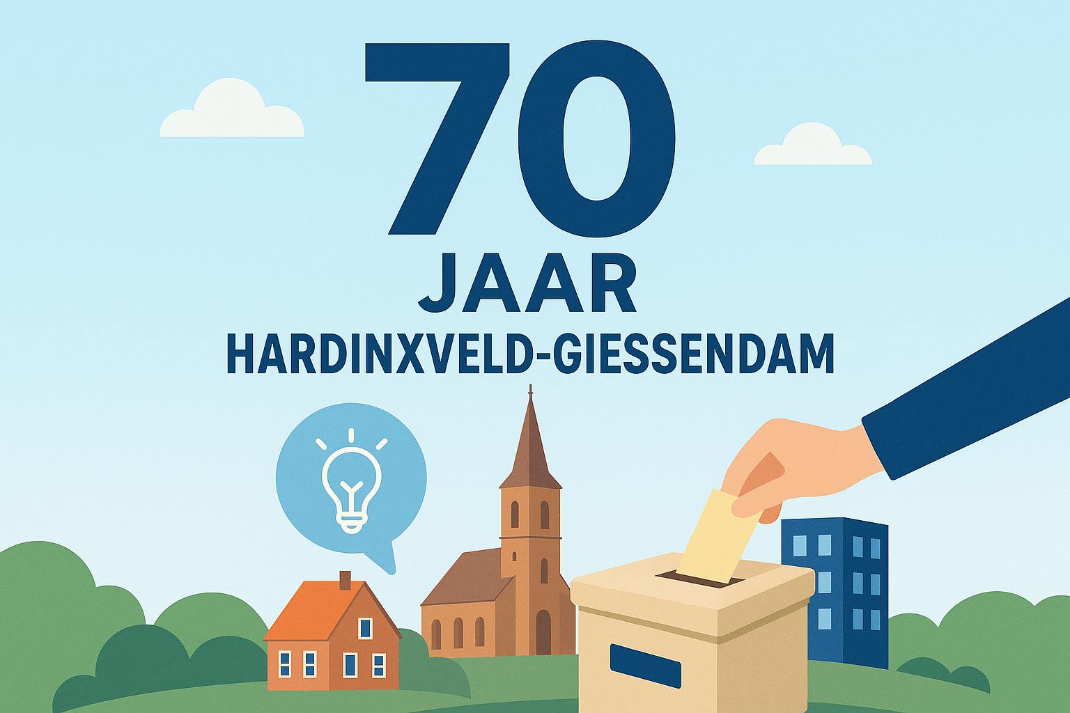 Denk mee! Lever je ideeën voor 70 jaar Hardinxveld-Giessendam in.