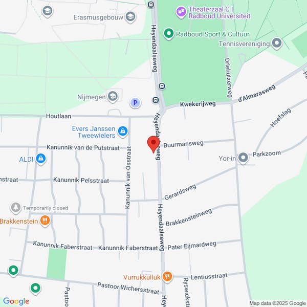 Besluit op aanvraag voor het plaatsen van bouwobjecten nabij Heyendaalseweg 190 in Nijmegen