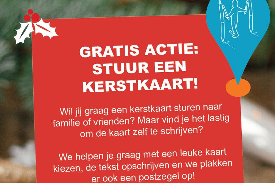 Gratis actie: stuur een kerstkaart – 3 en 10 december