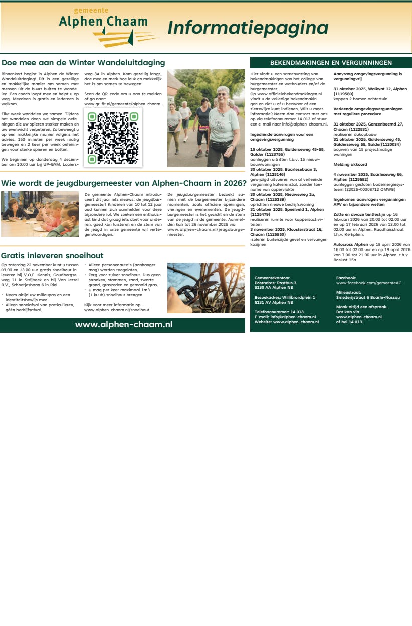 Informatiebulletin week 46 2025