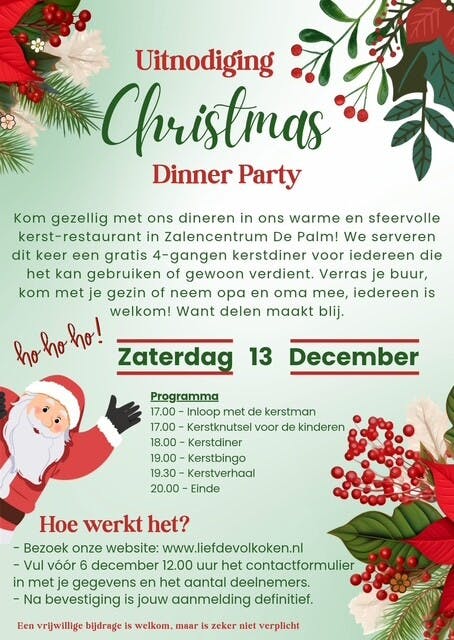 HO HO HO! 🔔 Gratis 4-gangen Kerstdiner 🔔