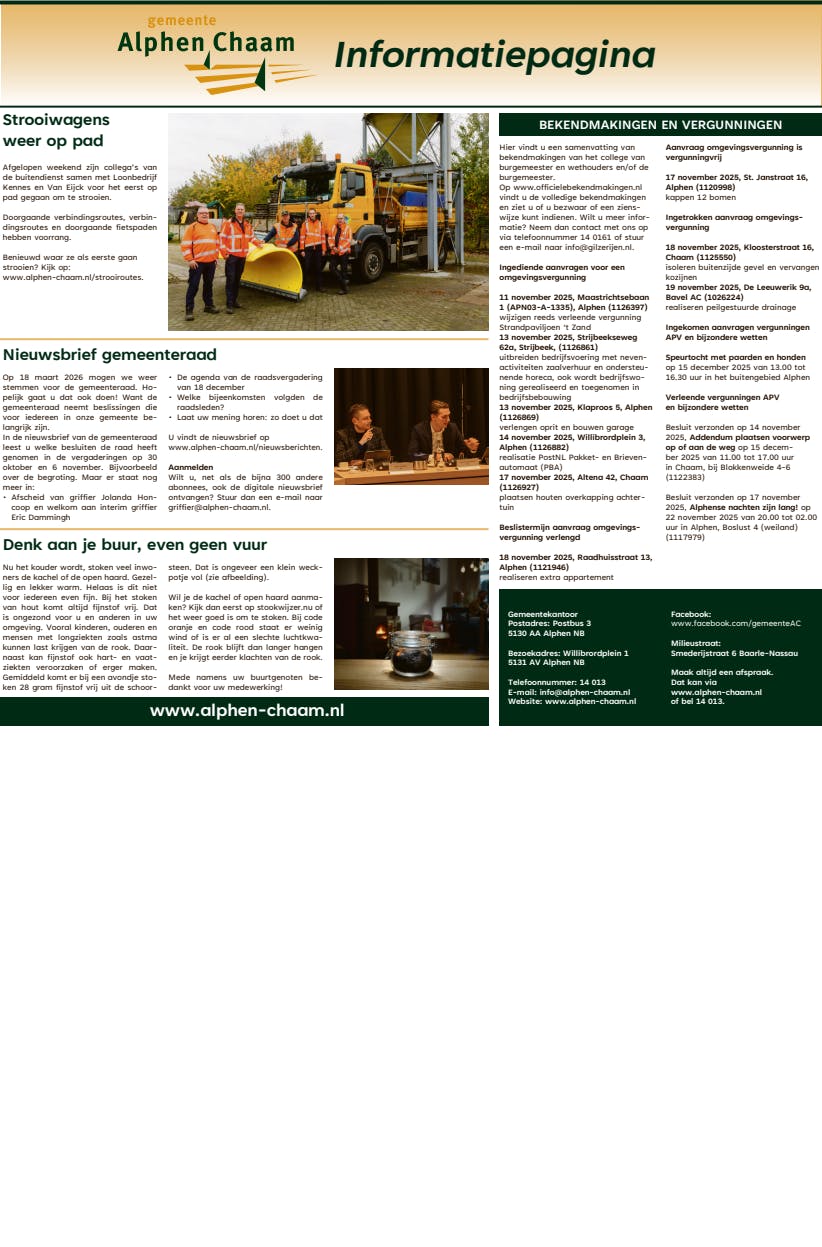 Informatiebulletin week 48