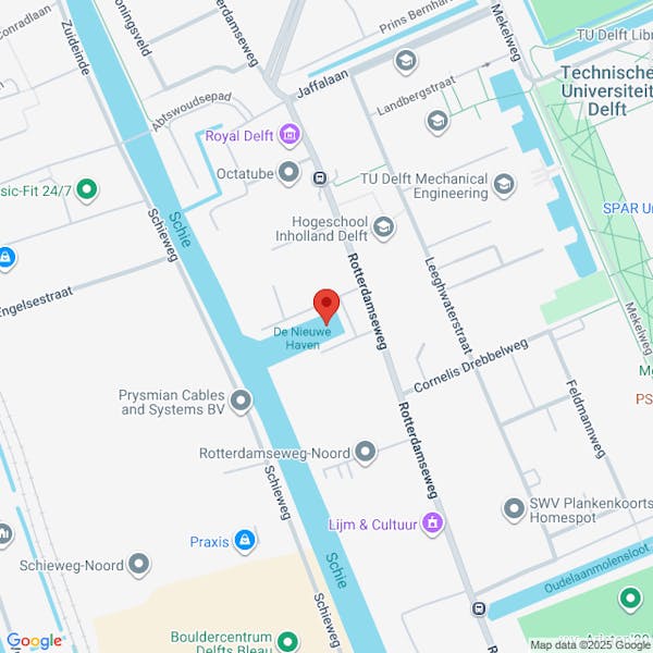 Aanvraag vergunning voor het leggen van vlotten in het water bij het nieuwe roeigebouw van Laga welke dienen als aanlegplaats van de roeiboten aan De Nieuwe Haven, 2628AE Delft