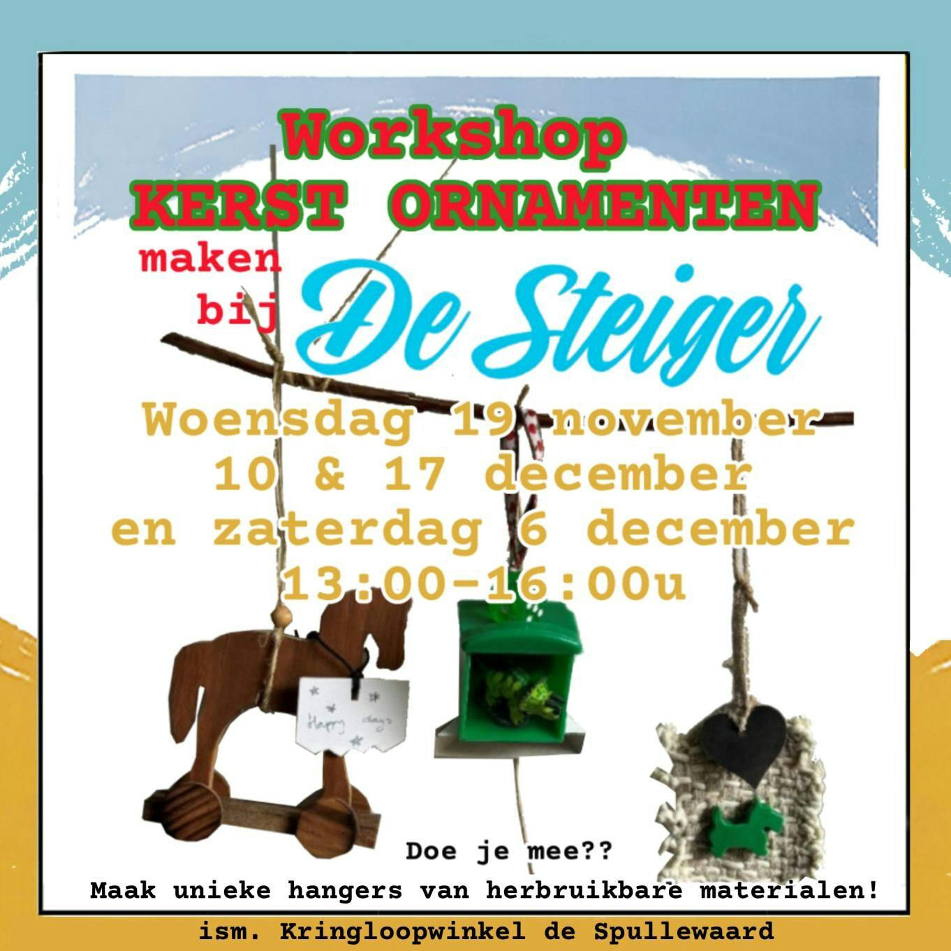 Workshop kerst decoratie maken 