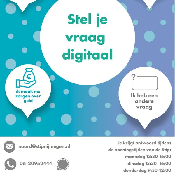 Stel je vraag digitaal! Digistip Noord