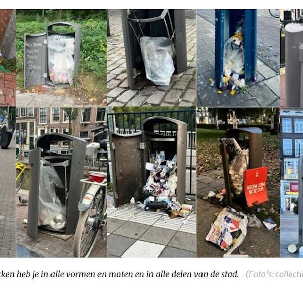 750 jaar Amsterdam in evenzoveel (kapotte) prullenbakken