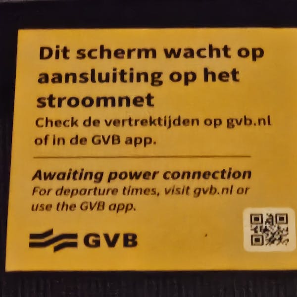Tram informatiebord bij tramhalte Ecuplein