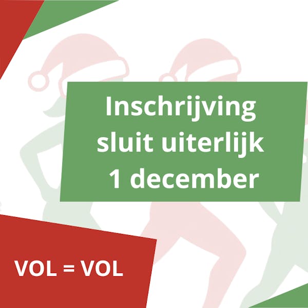 Wees er voor 1 december bij: inschrijving sluit eerder!