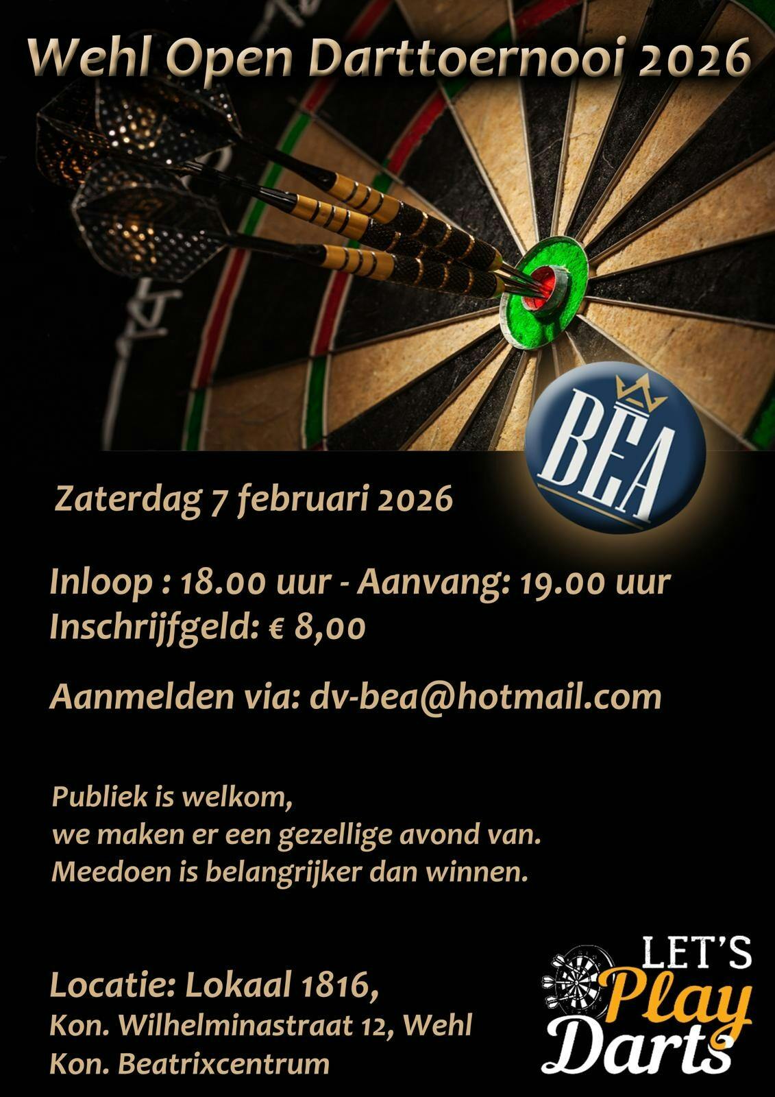 Wehl Open Darttoernooi 2026