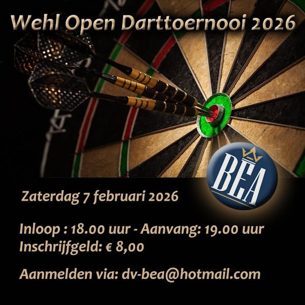 Wehl Open Darttoernooi 2026