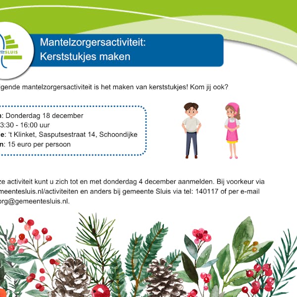 Uitnodiging Mantelzorgactiviteit ❄⛄❄