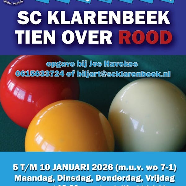 Je kunt weer inschrijven voor Tien over Rood 2026