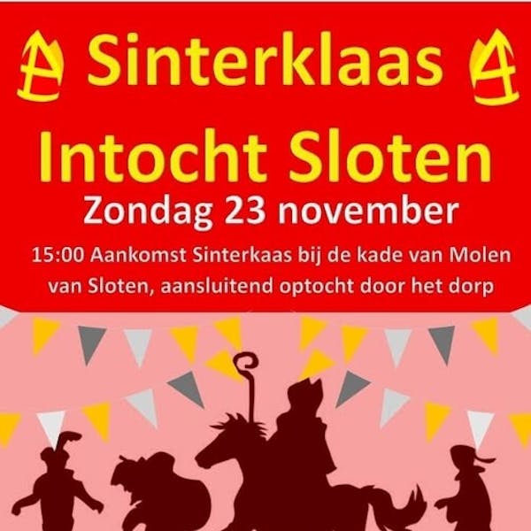 Zondag 23 november 2025 Sinterklaas intocht Sloten!