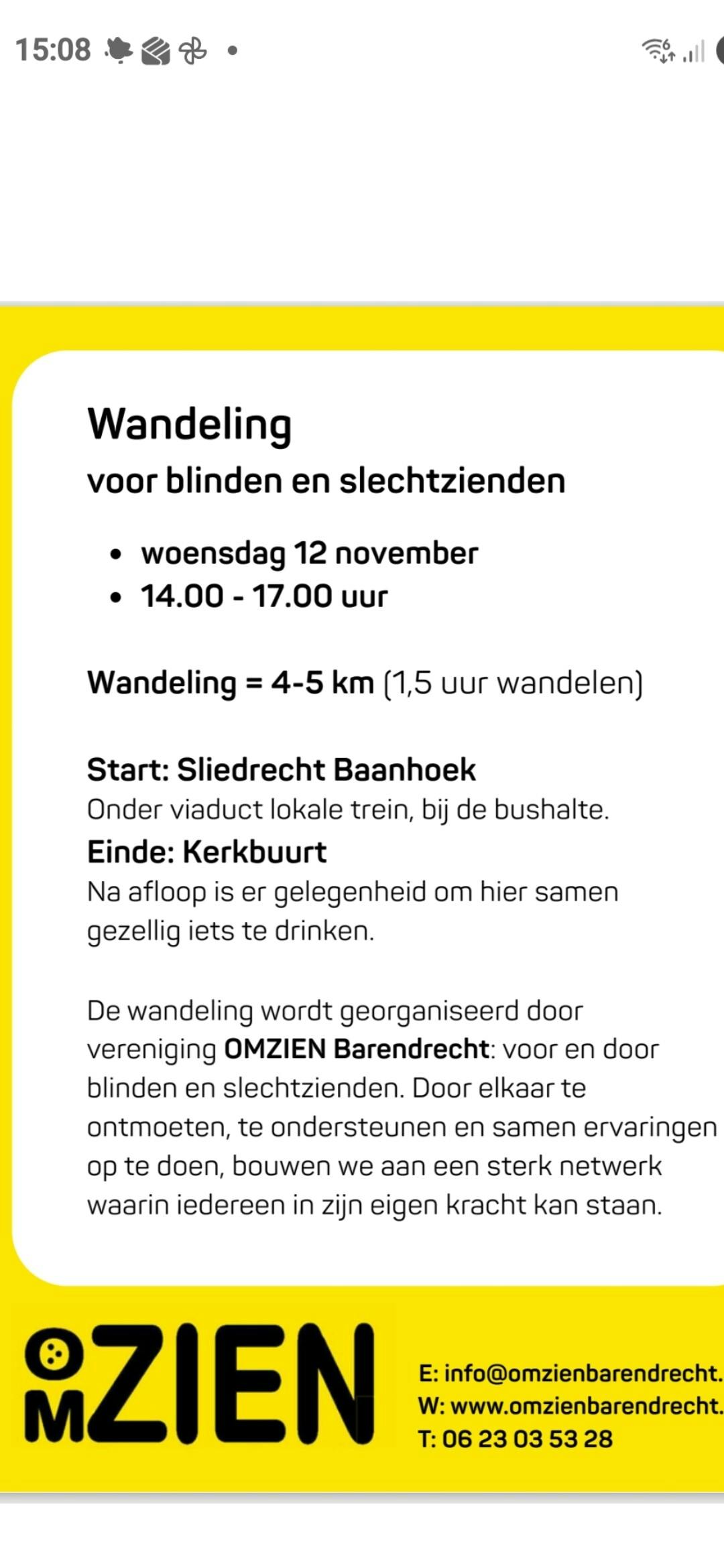 Een inspirerende wandeling.