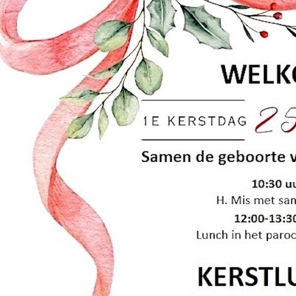 Kerstlunch in Maria Geboortekerk - welkom!
