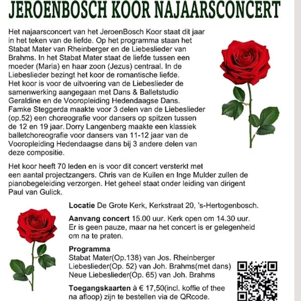 Concert JeroenBosch koor UITVERKOCHT!