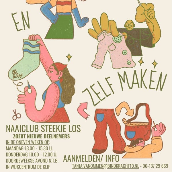 Naaimachines gezocht voor naaigroep Steekje Los