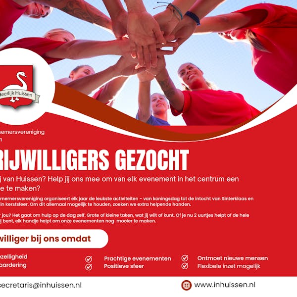 Huissen centrum heeft jou nodig!