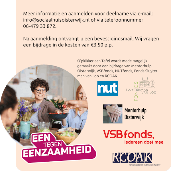 O'Pkikker aan tafel: 3, 10, 19 en 24 november