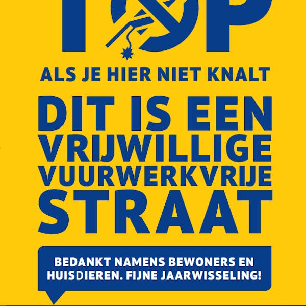 Vraag een vrijwillige vuurwerkvrije straat aan