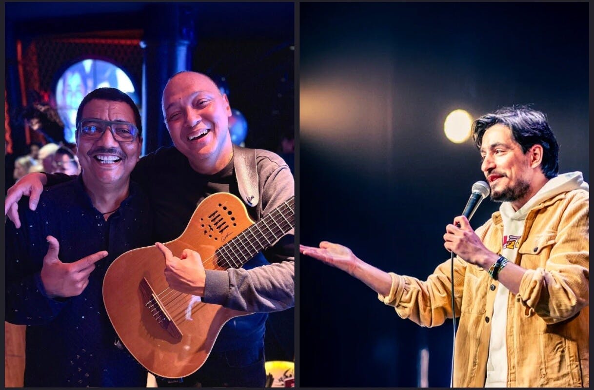 Victor Luis Van Es en Jörgen Raymann in theater Malden 6 december