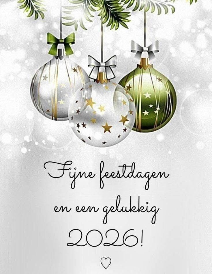 Fijne Feestdagen gewenst 