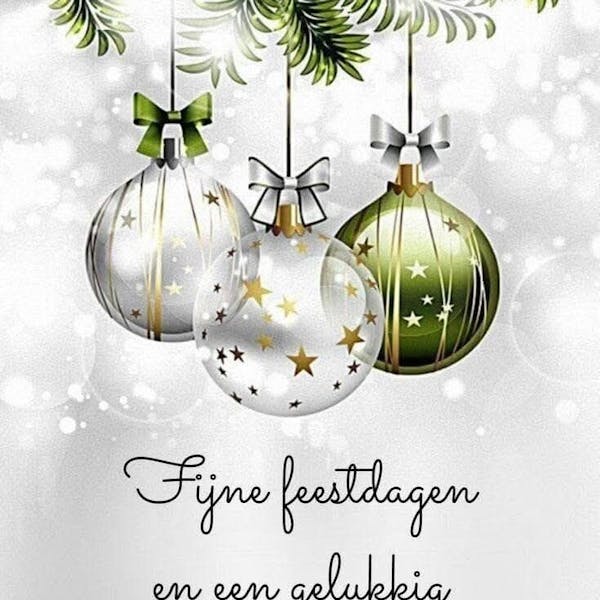 Fijne Feestdagen gewenst