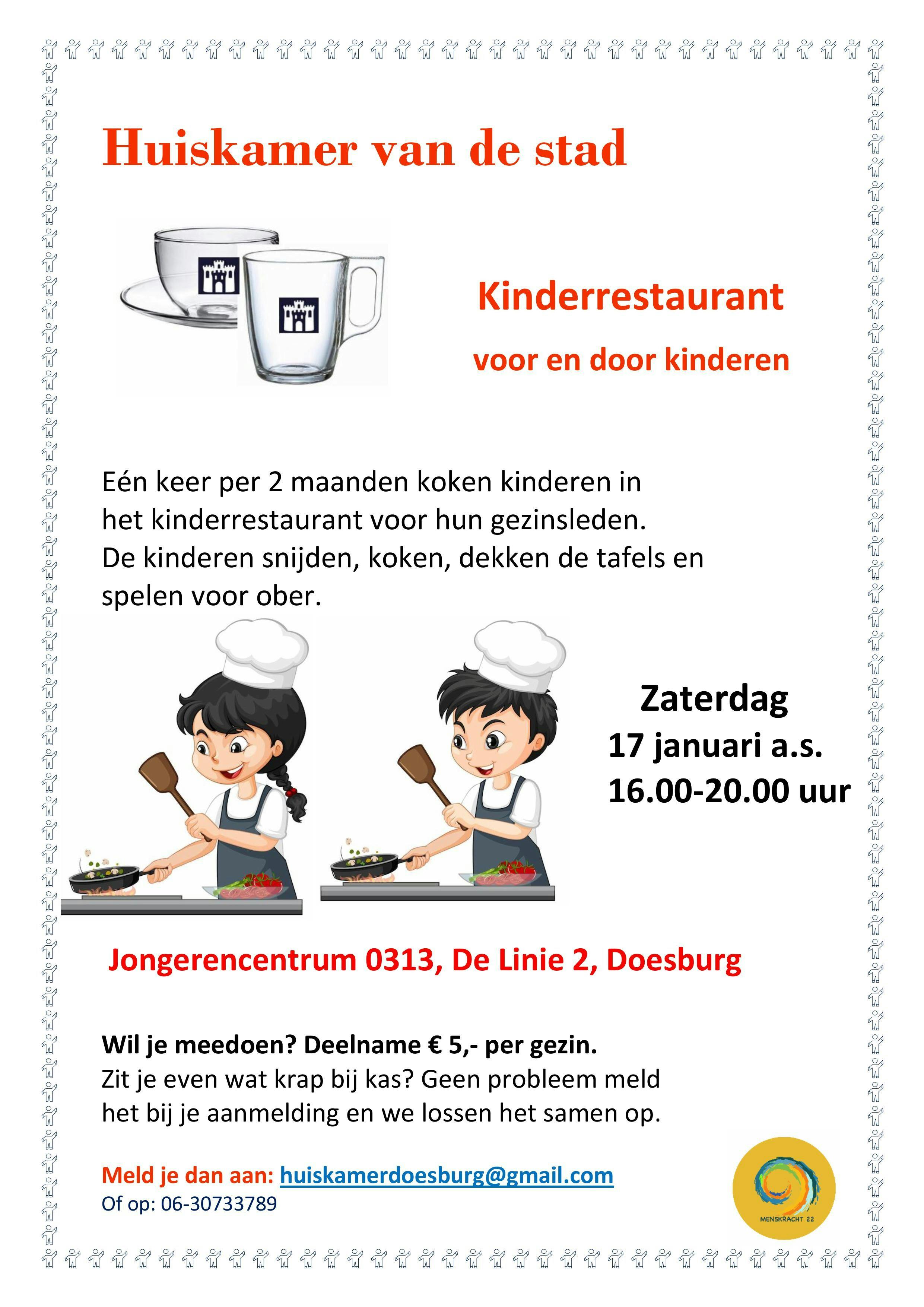Kinderen koken voor hun familie
