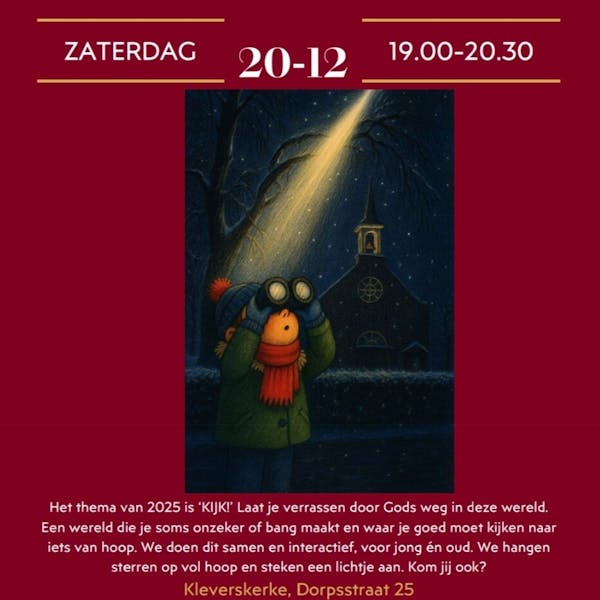 Vier Kerst met ons in Kleverskerke!