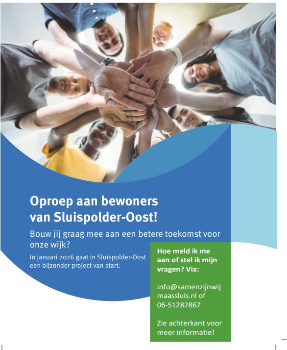 Samen maken we Sluispolder-Oost sterker!