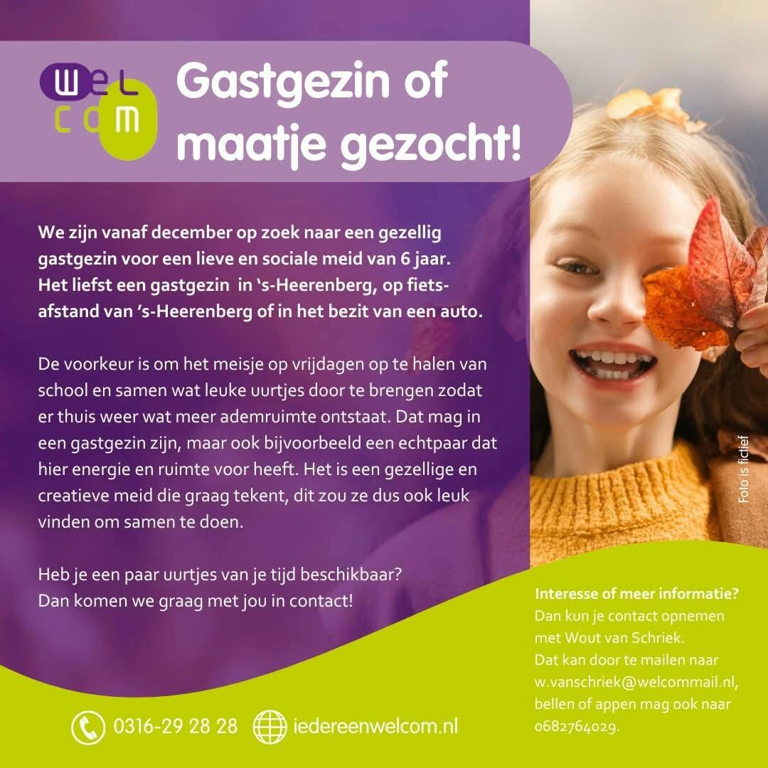 Gastgezin of gezinsmaatje gezocht!
