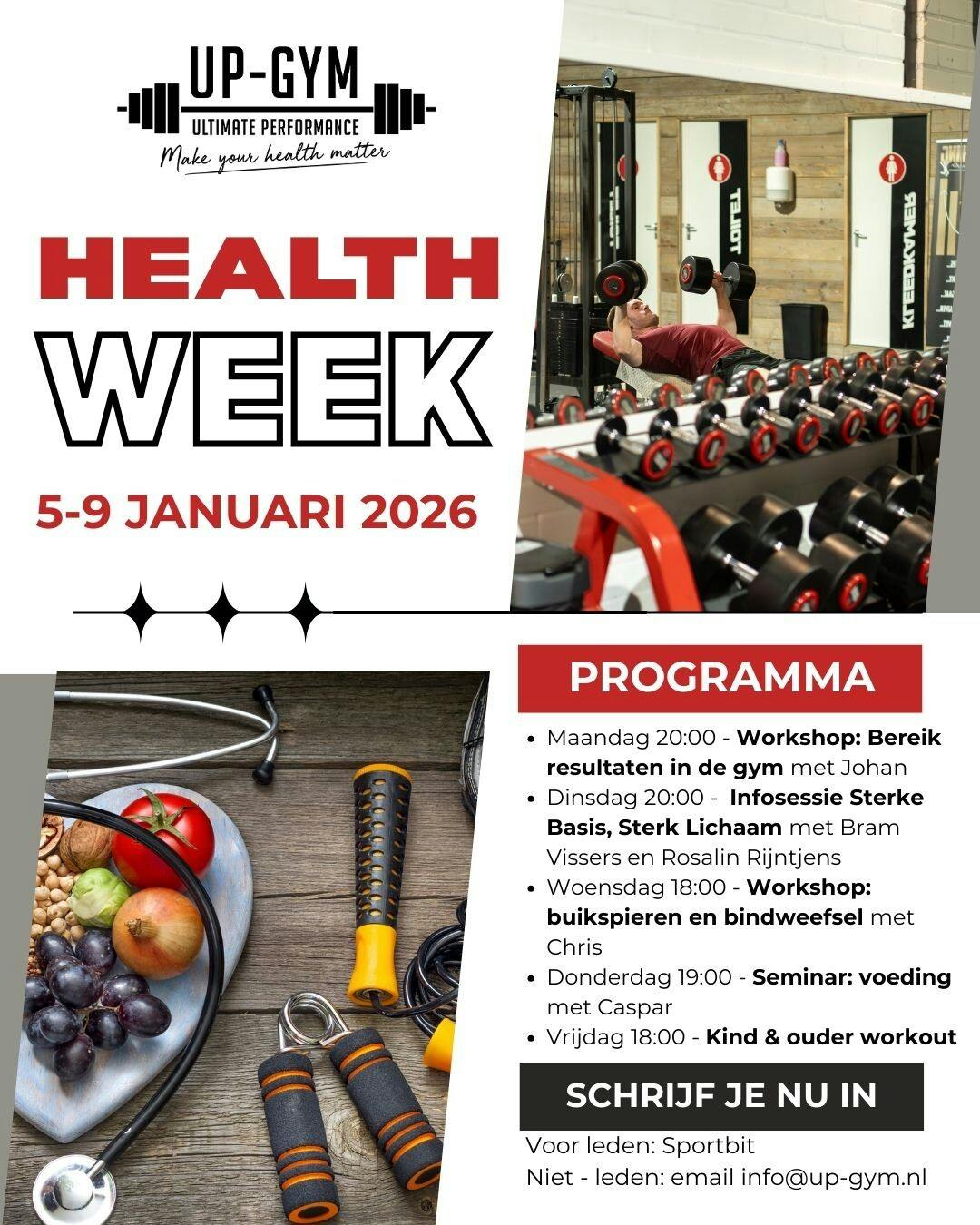 Start je jaar gezond: Health Week bij UP-Gym