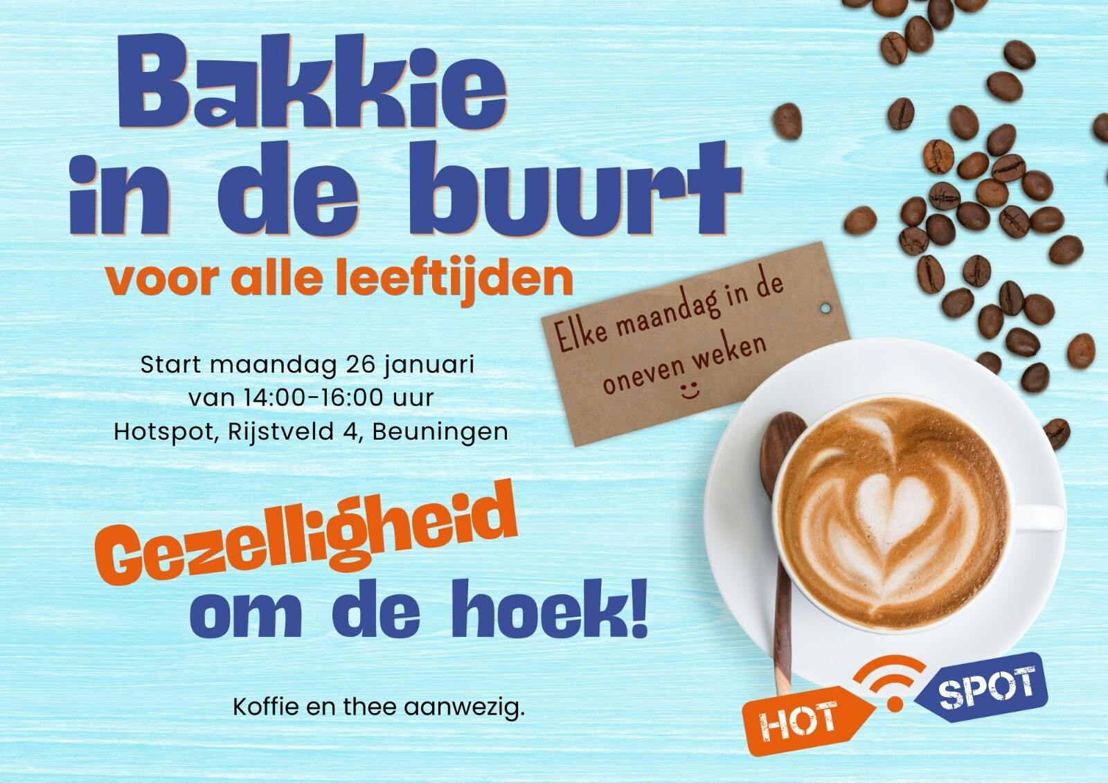 Koffie of thee drinken met de buurt